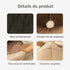 Détails de la maison douillette pour chat : base antidérapante, pompon de jeu, tissu doux et coutures soignées.