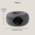 Dimensions du donut pour chat gris foncé (taille S) : diamètre 50 cm, hauteur 20 cm.