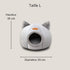 Schéma des dimensions de la grotte pour chat grise (taille L) : hauteur 39 cm, diamètre 39 cm.