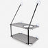 Hamac ventouse gris double pour chat avec deux plateformes suspendues et fixation renforcée pour fenêtre.
