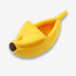 Lit banane pour chat jaune, vue studio sur fond blanc, couchage original et douillet pour chat
