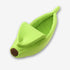 Lit banane pour chat vert, vue studio sur fond blanc, couchage original et douillet pour chat