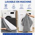 Matelas pour chat gris lavable en machine avec housse amovible, mousse confortable et entretien facile au quotidien.