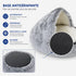Nid pour chat en peluche grise avec base antidérapante renforcée, conçue pour offrir stabilité, sécurité et confort sur tous les types de sols.