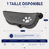 Dimensions visibles sur l’image du panier pour chat en hauteur en feutre gris, couchage suspendu de 67 x 25 cm pour fenêtre, supportant jusqu’à 15 kg.