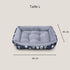 Panier chaud pour chat taille L bleu avec coussin épais, dimensions 60 x 45 cm pour visualiser l’encombrement.