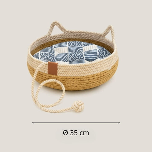 Panier En Rotin Pour Chat