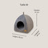 Dimensions taille M de la niche pour chat intérieur grise