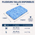 Dimensions du tapis fraîcheur chat avec tailles M (50 × 40 cm) et L (60 × 50 cm), recommandé pour les chats jusqu'à 11 kg.