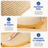 Détails du transat pour chat en bois avec surface en sisal résistante à l’humidité, structure stable et matériaux durables.